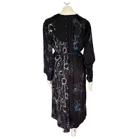 NWT ZARA Limited Edition Wrap Dress Lace collar Mixed florals Whimsigoth SZ M - Picture 9 of 13